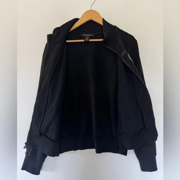 Rocawear Bling Rhinestone Zip-Up Jacket Black Mock Neck Size 1X Y2K - Picture 8 of 12